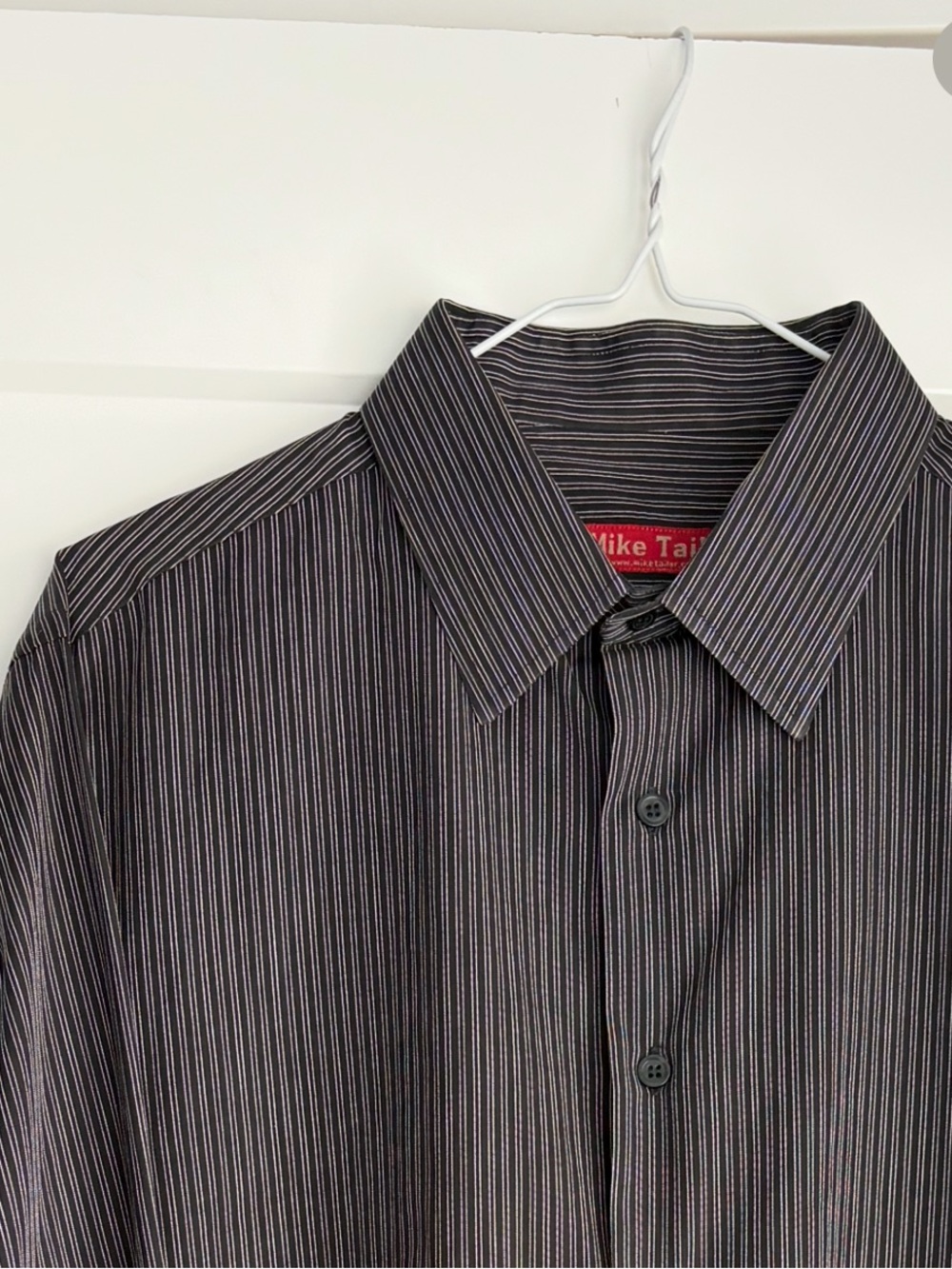 MIKE TAYLOR | Long Sleeved Collar Dress Shirt | Mens Size 2XL | 17.5 Neck